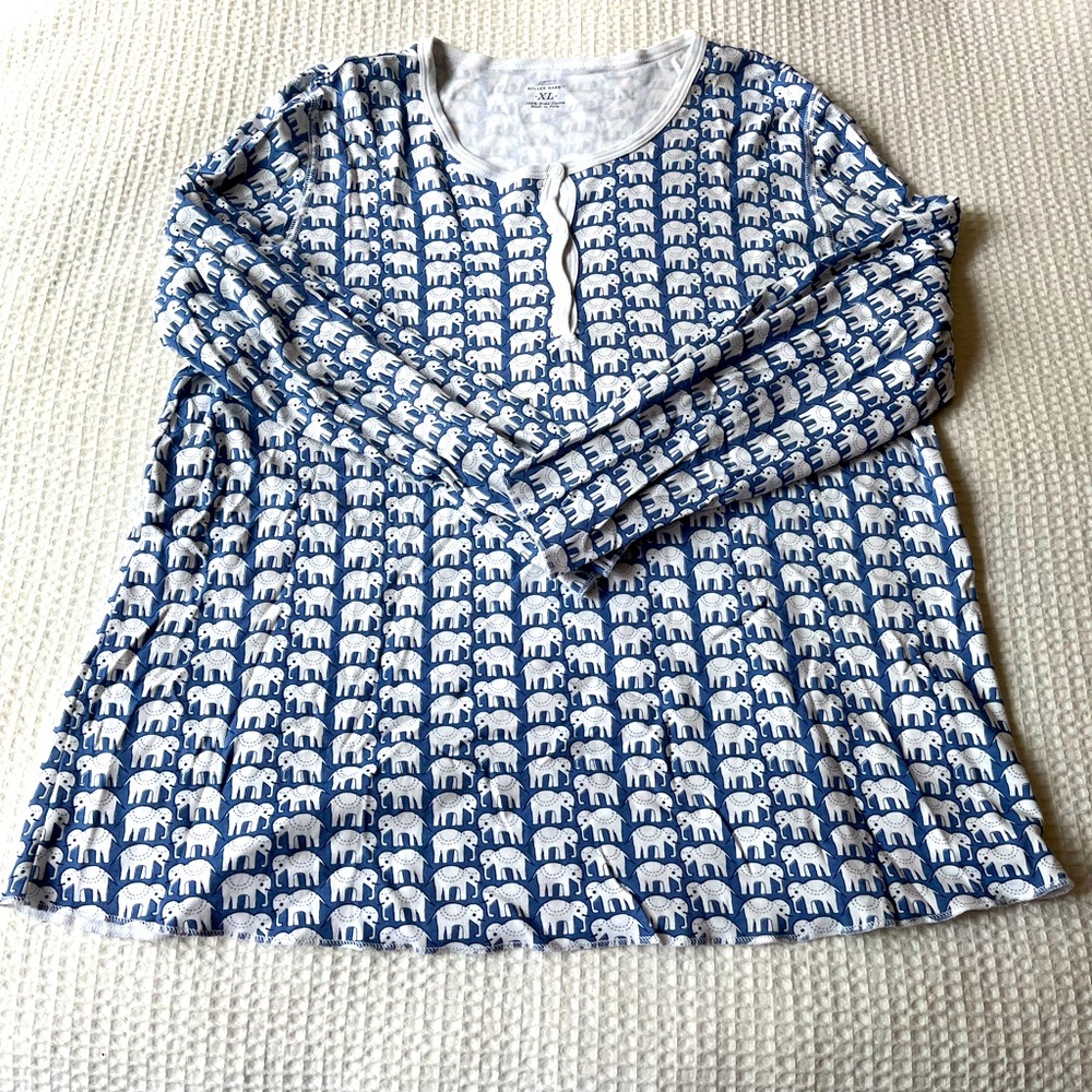 Roller Rabbit blue Hathi pjs set